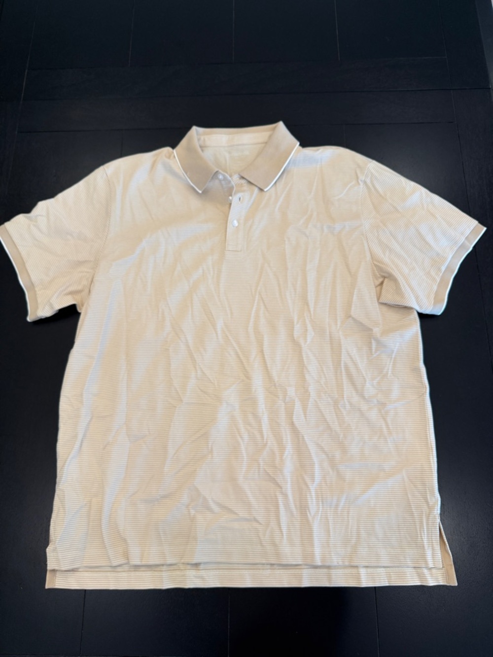 Bonobos NWT Tan Tipped Pima Cotton Polo - XL Standard Fit